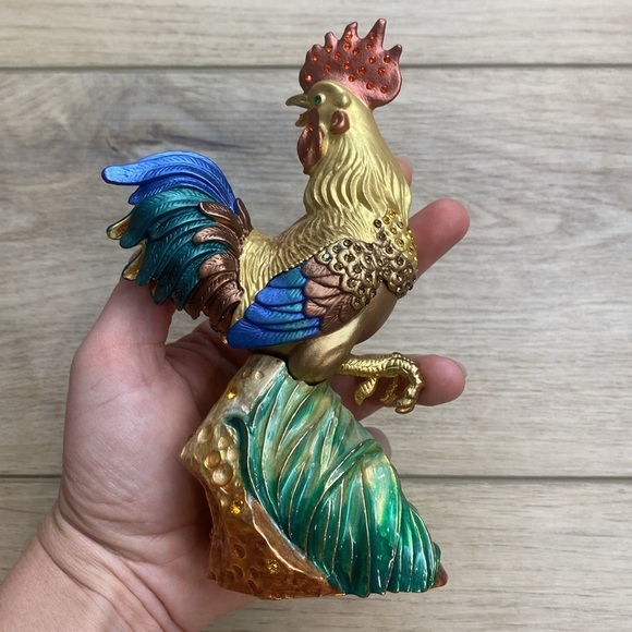 Ciel Enamel Rooster Trinket‎ Box - Picture 5 of 10